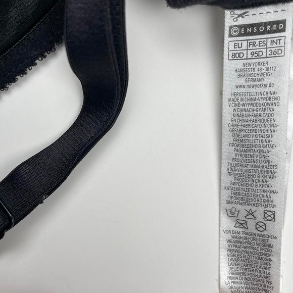 Y2K Gothic Coquette Babydoll Lingerie Dress Euro Bows Black Lace Women's 36D - Picture 7 of 7